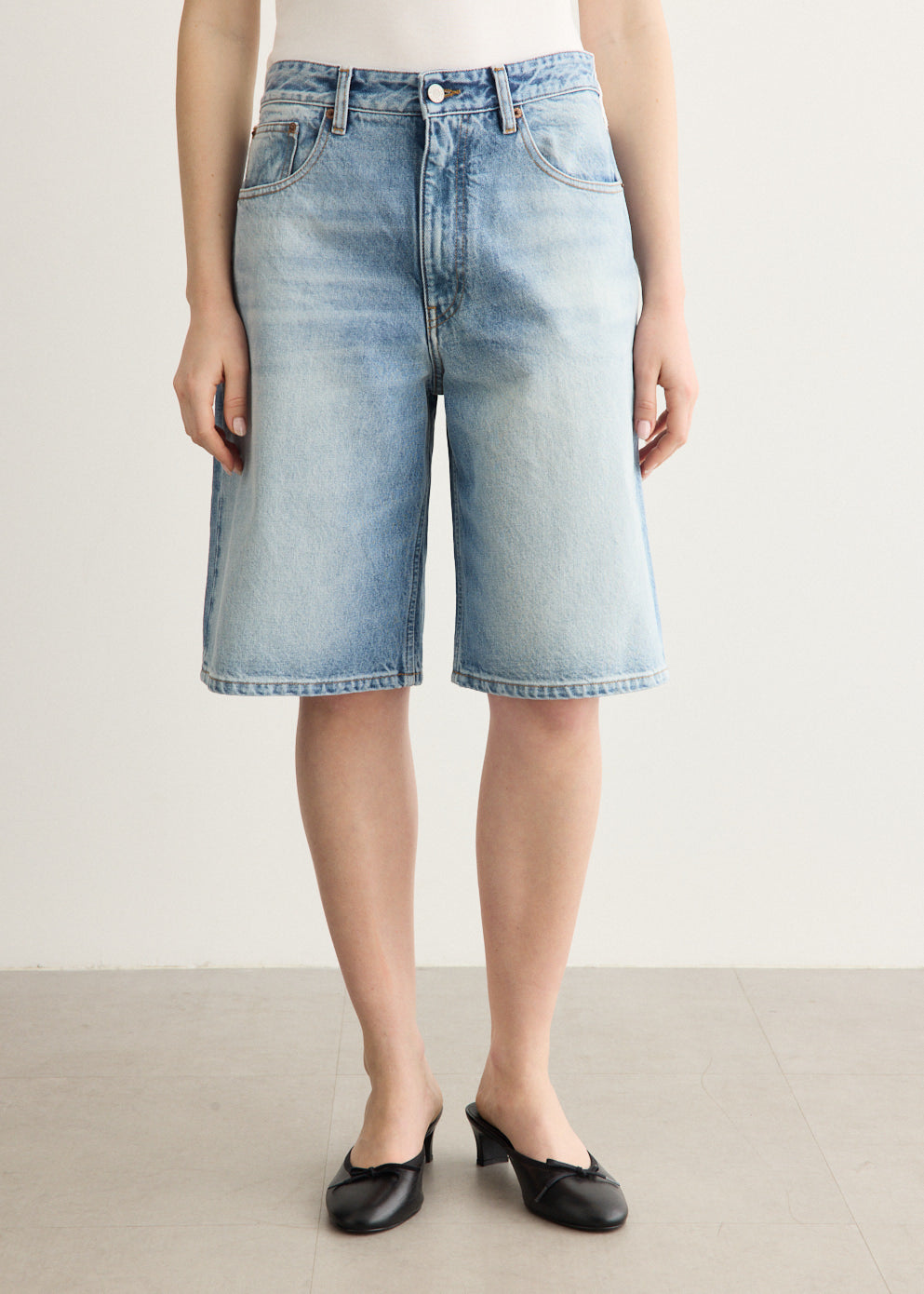 Denim Bermuda Shorts