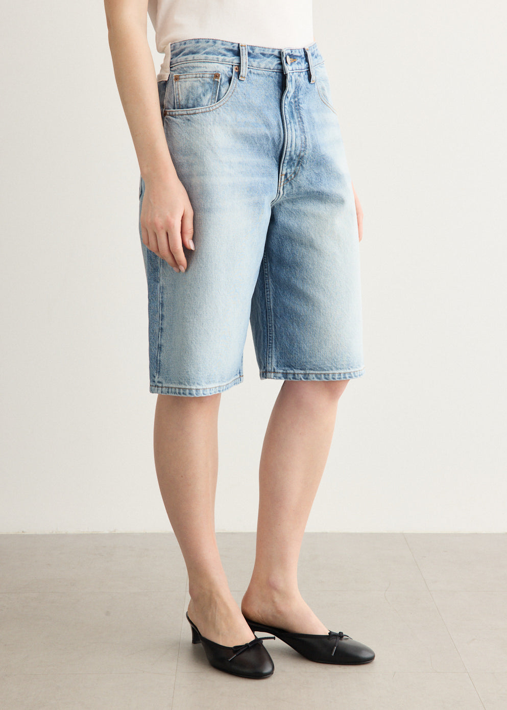 Denim Bermuda Shorts