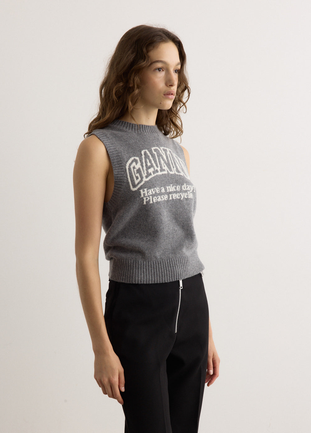 Graphic Wool Vest