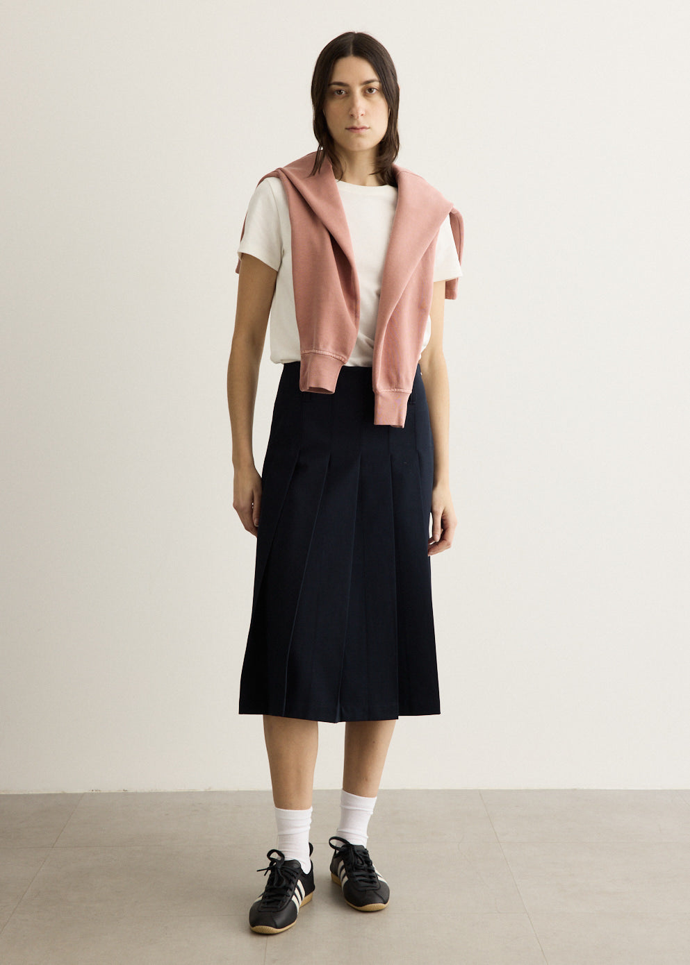 Pleated Midi Skirt