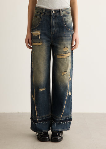 Layered Wide Jeans