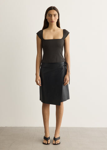 Wool Cap Sleeve Top