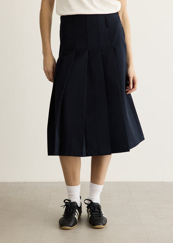 Pleated Midi Skirt