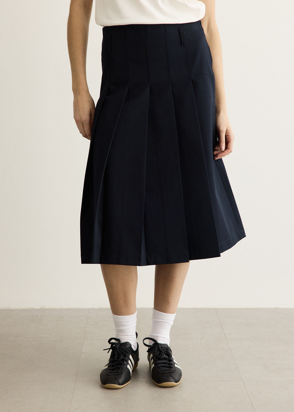 Pleated Midi Skirt