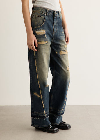Layered Wide Jeans