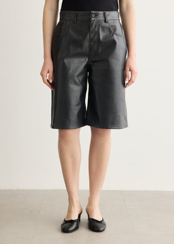 Faux-Leather Shorts