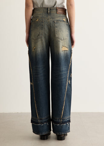 Layered Wide Jeans