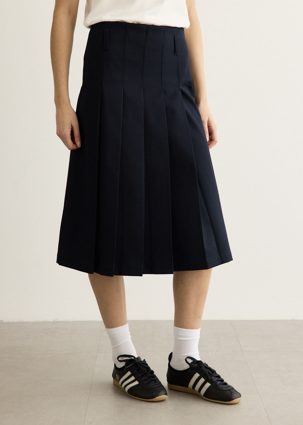 Pleated Midi Skirt