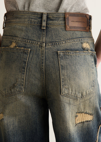 Layered Wide Jeans