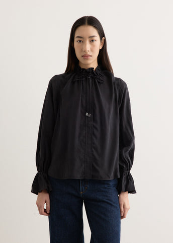 Fluid Cupro Tie String Shirt