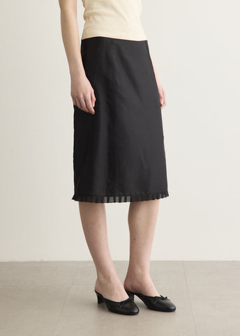 H-Line Laced Midi Skirt