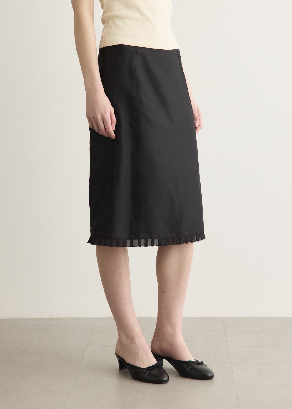 H-Line Laced Midi Skirt