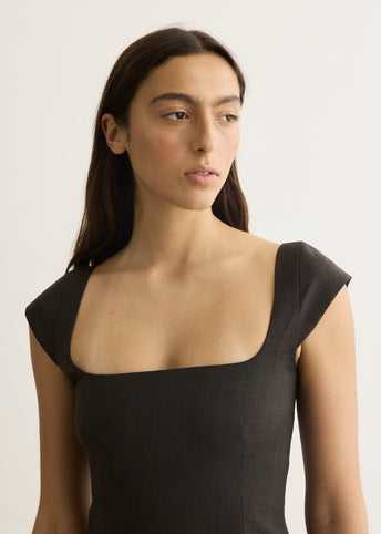 Wool Cap Sleeve Top