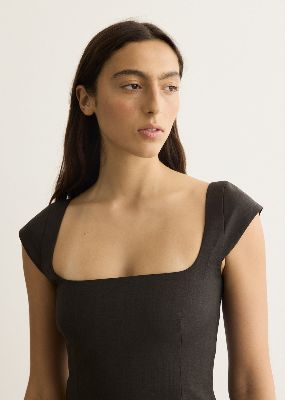 Wool Cap Sleeve Top