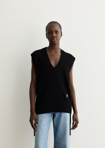 Future Wool Knit Oversized Vest