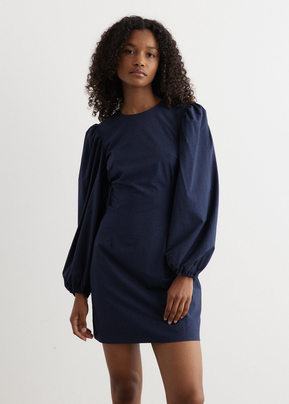 Open back mini sales dress