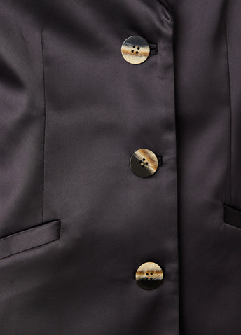 Double Satin Fitted Blazer