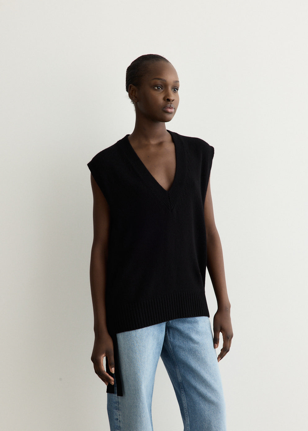 Future Wool Knit Oversized Vest