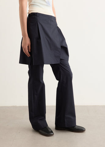 New Layered Wrap Skirt Pants