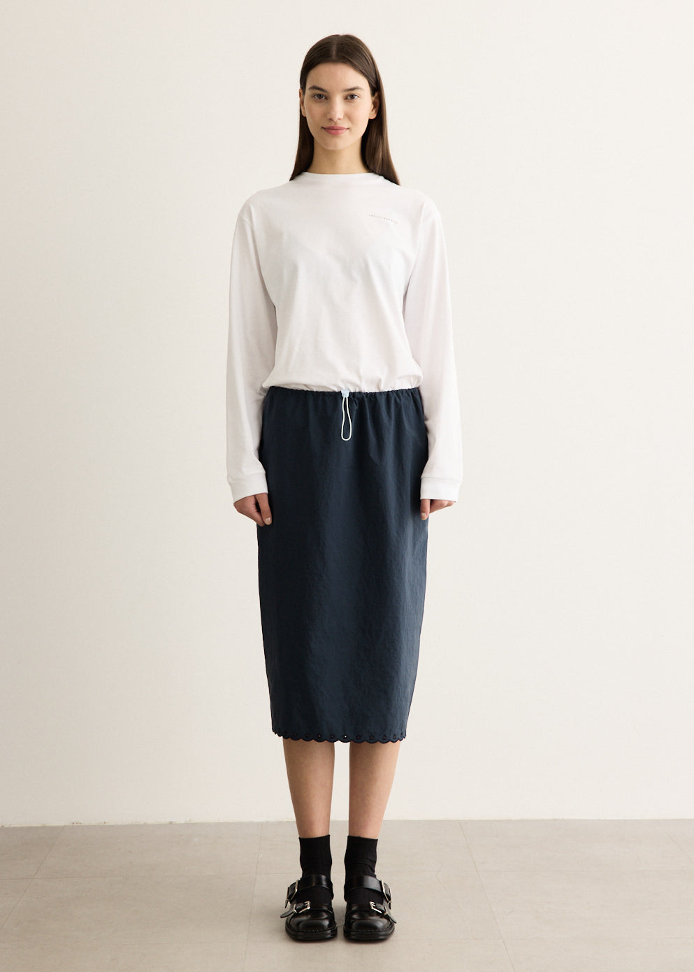 Bria Embroidered Taffeta Skirt