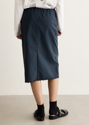 Bria Embroidered Taffeta Skirt