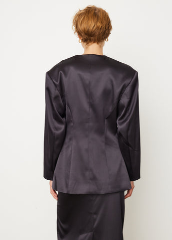 Double Satin Fitted Blazer
