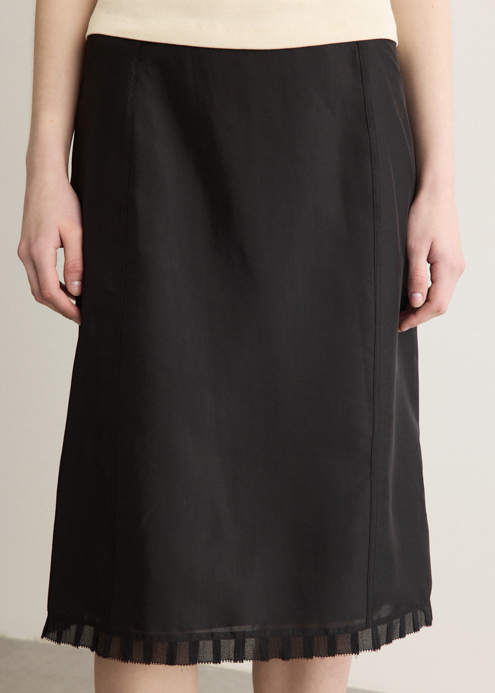 H-Line Laced Midi Skirt