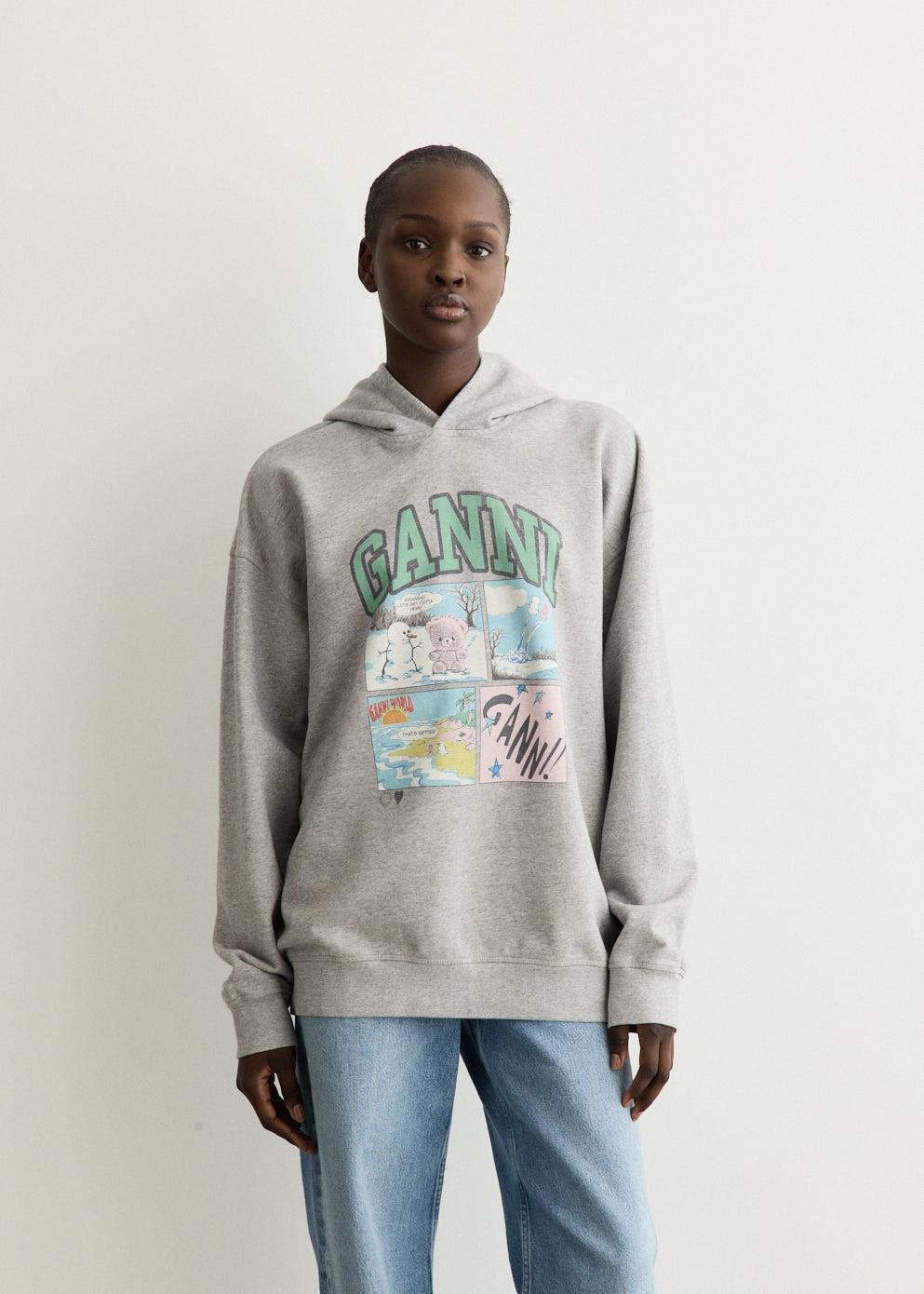 Grey Bear Comic Hoodie