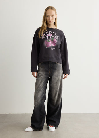 Isoli Raspberry Crewneck Sweatshirt
