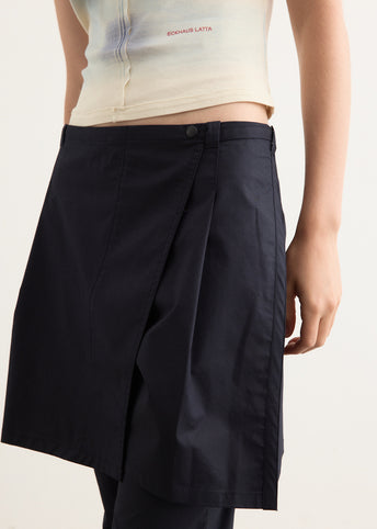 Twisted Layered Skirt Pants