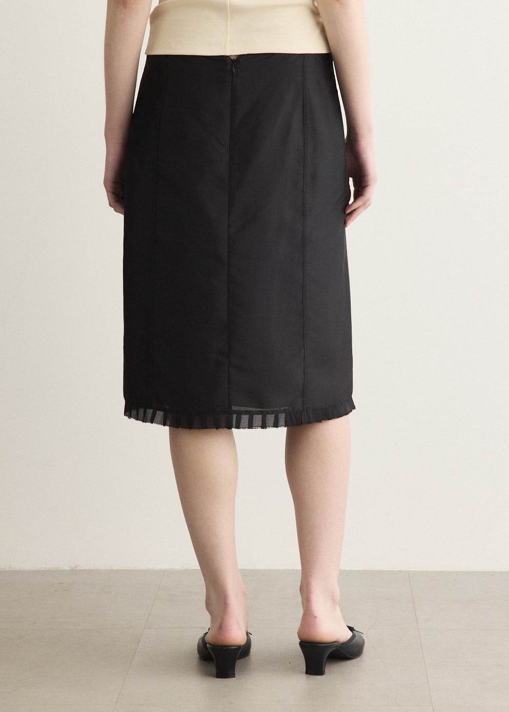 H-Line Laced Midi Skirt