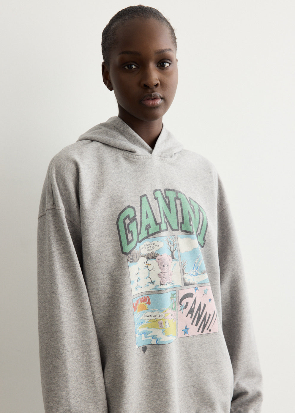 Grey Bear Comic Hoodie