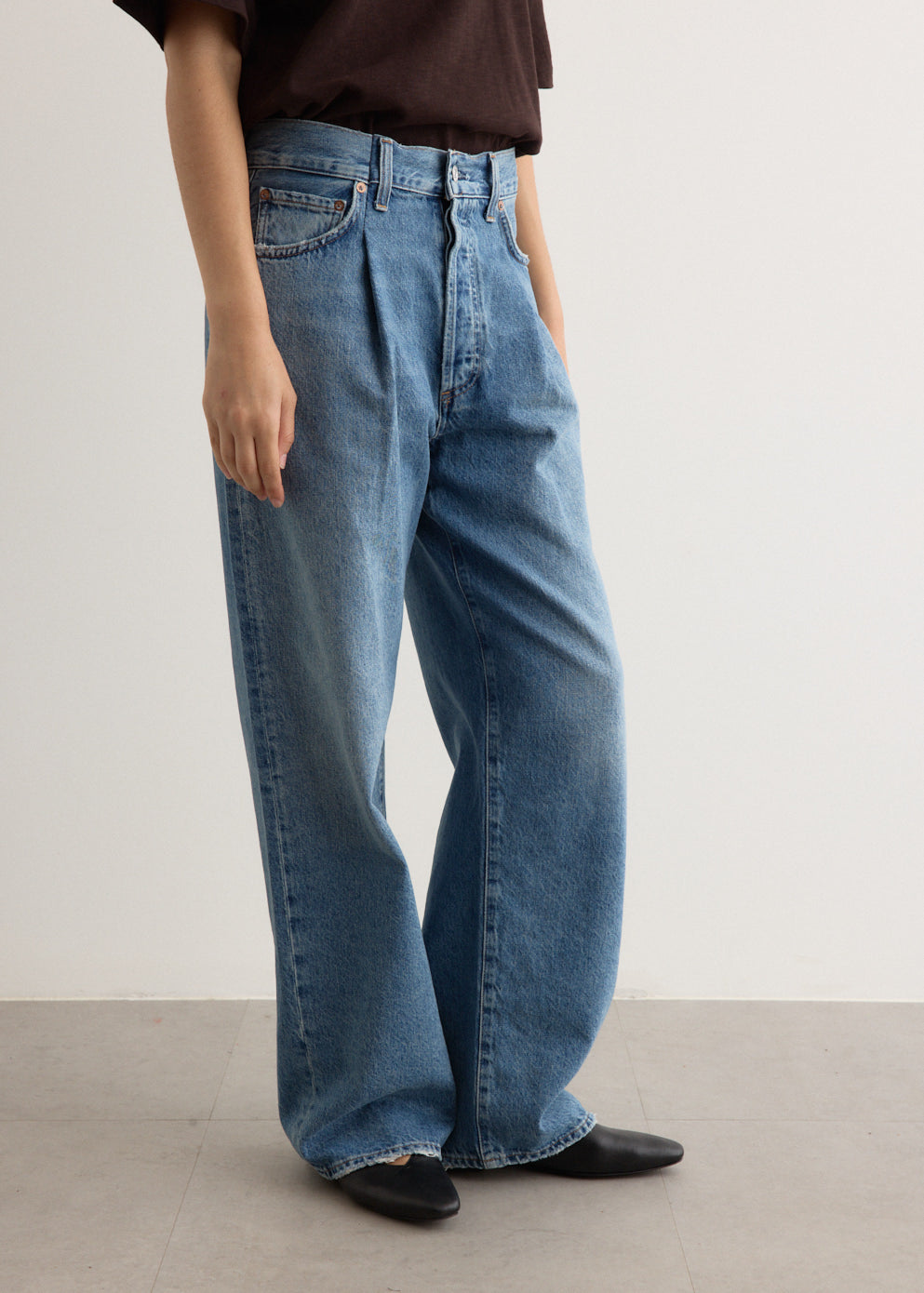 Franka Pleat Baggy Jeans