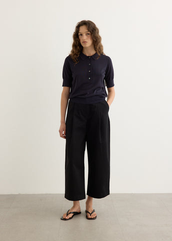 Deep Pleat Volume Ankle Crop Pants