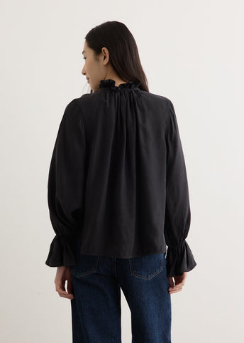 Fluid Cupro Tie String Shirt