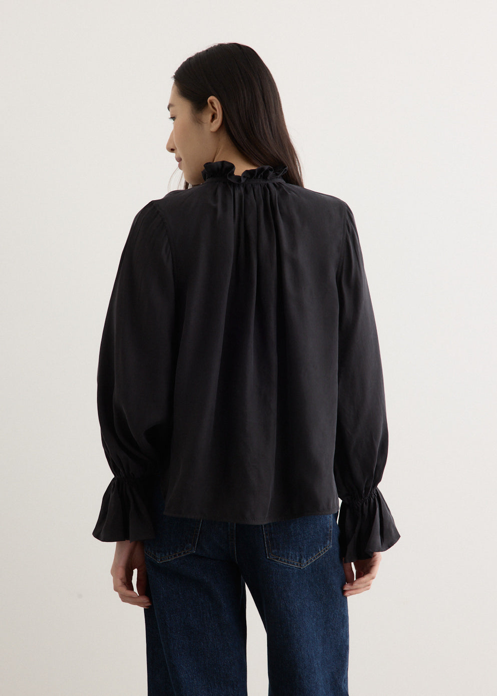 Fluid Cupro Tie String Shirt