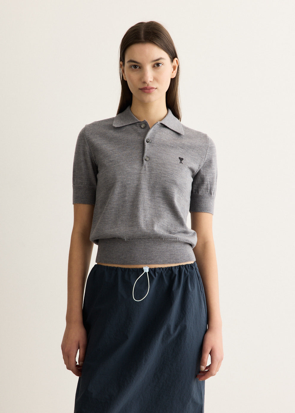 Contrasted Ami Polo Sweater