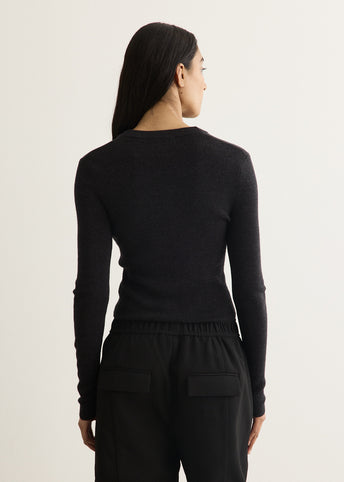 Mini Ribbed Merino Cardigan