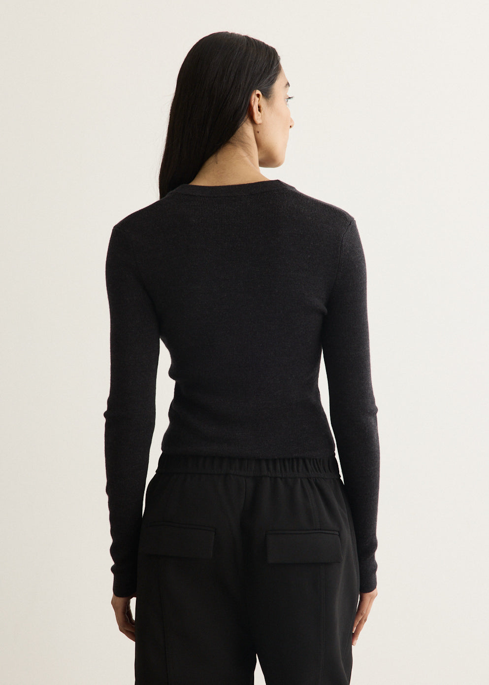 Mini Ribbed Merino Cardigan