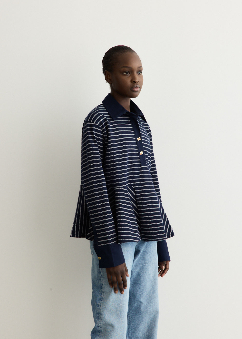 Single Pique Peplum Polo