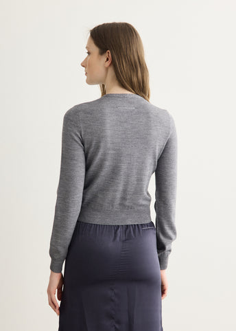 Grey Melange Cardigan