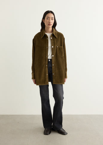 Corduroy Side Slit Overshirt