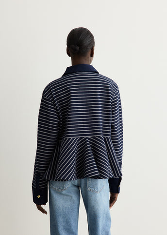 Single Pique Peplum Polo