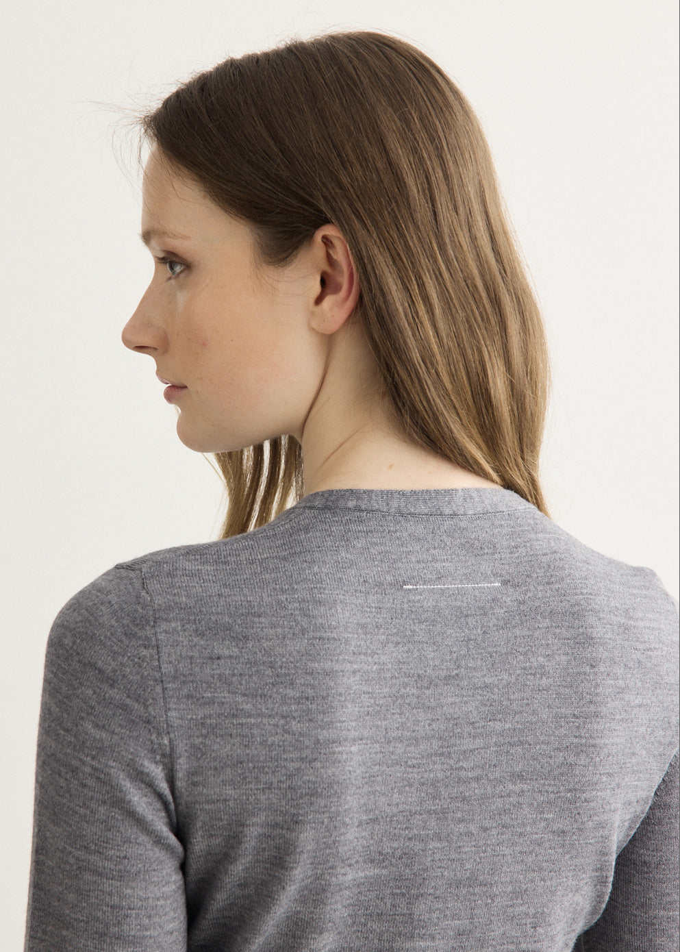 Grey Melange Cardigan