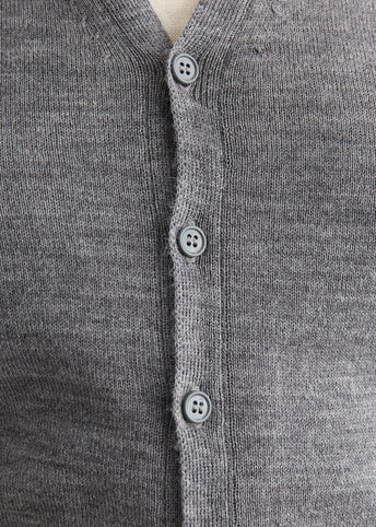 Grey Melange Cardigan