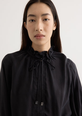 Fluid Cupro Tie String Shirt