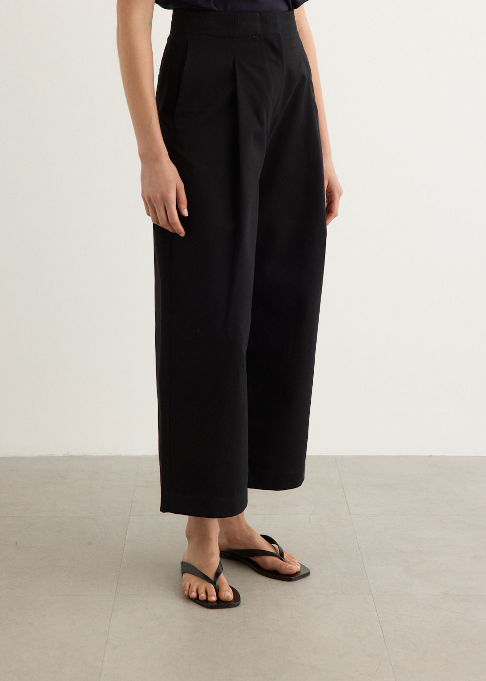 Deep Pleat Volume Ankle Crop Pants