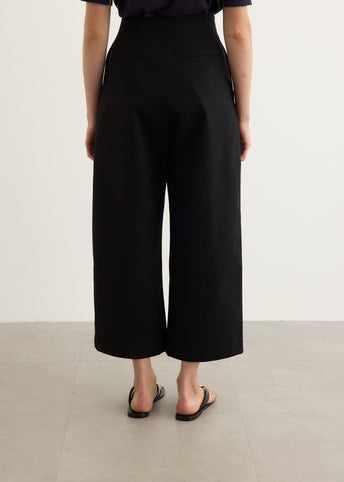 Deep Pleat Volume Ankle Crop Pants