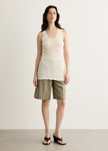Crinkled Knit Tank