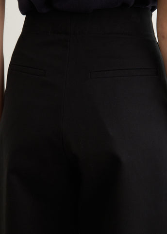 Deep Pleat Volume Ankle Crop Pants